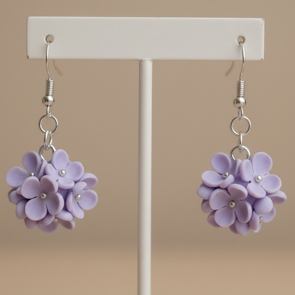 NASHY Jewelry - Flower Bouquet Dangle Earrings — Handmade — Hypoallergenic